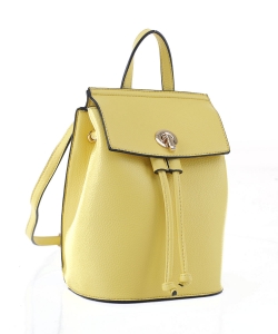 Fashion Convertible Drawstring Backpack 87646 Yellow